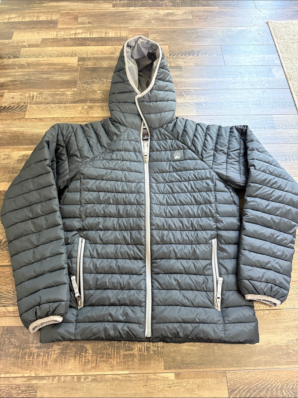 Duluth Trading Co black Hooded Quilted Puffer Jacket
